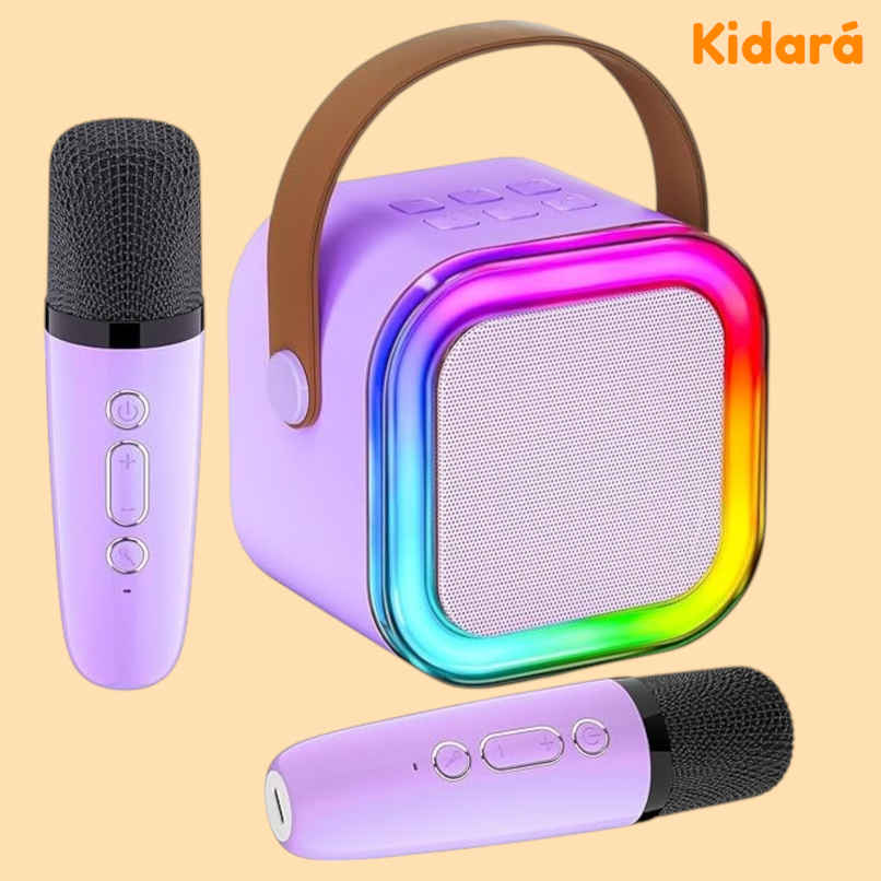 Kidara Karaoke Bluetooth Speaker with Mics (Multicolour)