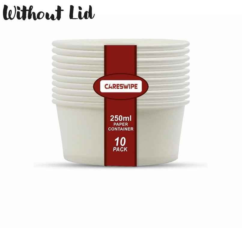 Round Disposable Container Box | Without Lid | 250 ml | Pack of 10 | Careswipe Round Disposable Container Box | Without Lid | 250 ml | Pack of 10 | Careswipe