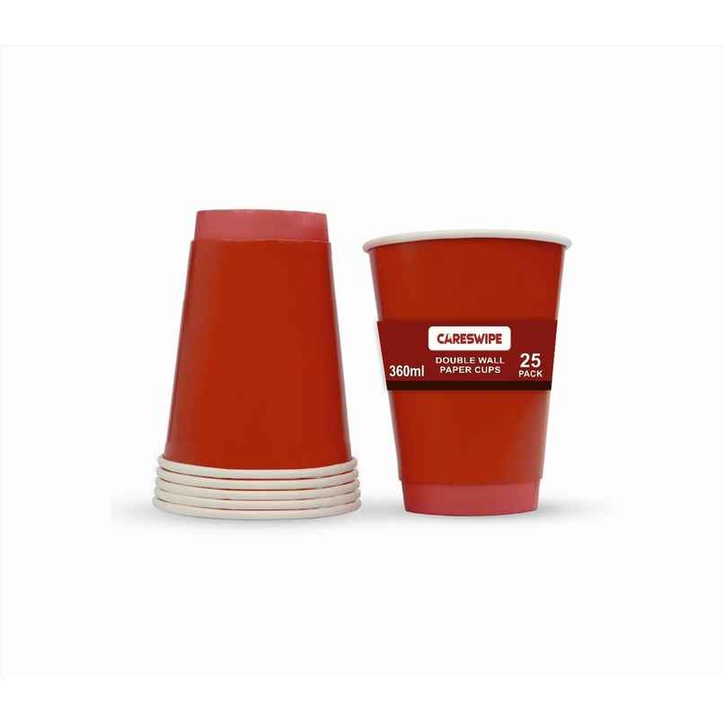Red Party Cups | Disposable Glass | 360 ml | 5 pcs | Careswipe Red Party Cups | Disposable Glass | 360 ml | 5 pcs | Careswipe