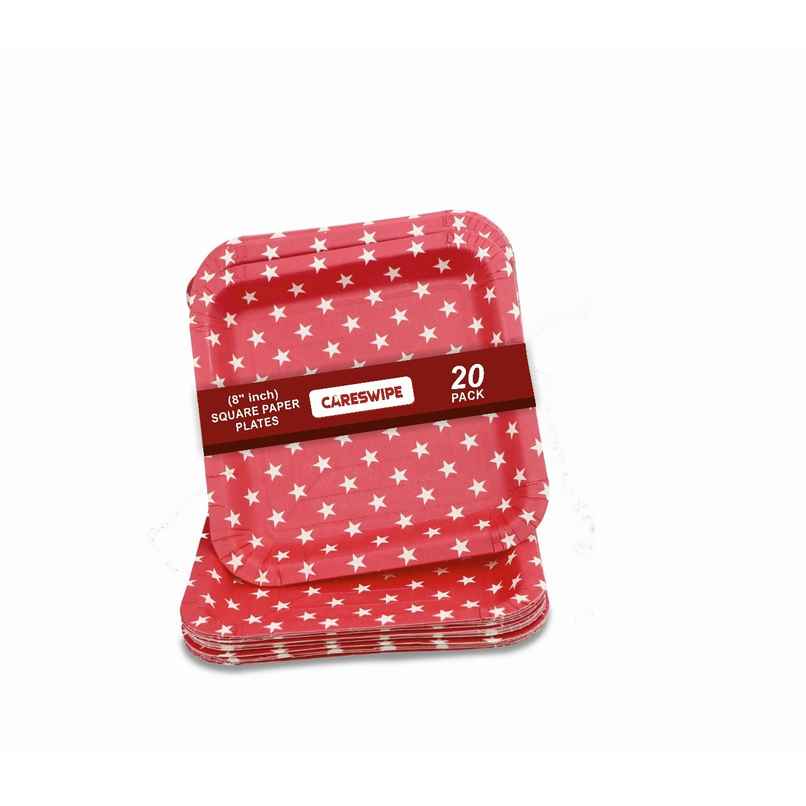 Red Polka Dot Plate | 8 inch | 20 pcs | Careswipe