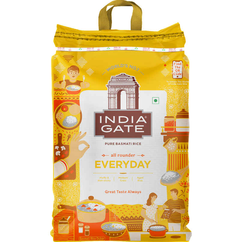 India Gate All Rounder Everyday Basmati Rice | Aged Rice | Fluffy & Non-Sticky
