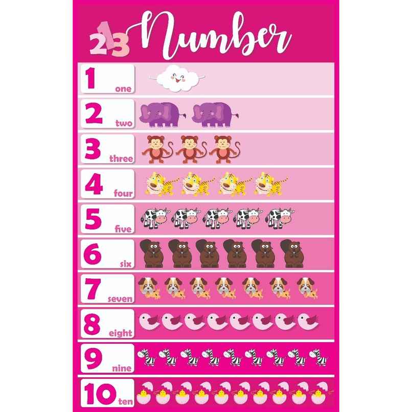 Paper Plane Design Kids Early Learning Educational Poster | Size 12 x 18 Inch | D2