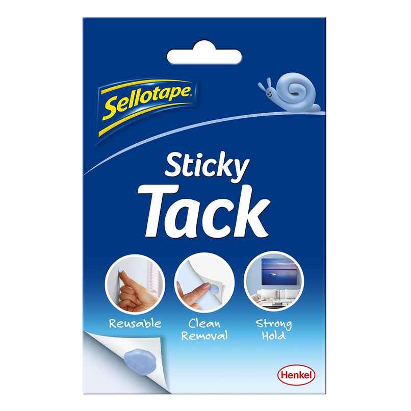 Sellotape Sticky Tack | Ideal For Hanging Photos | Decorations | Repositionable & Reusable Sellotape Sticky Tack | Ideal For Hanging Photos | Decorations | Repositionable & Reusable