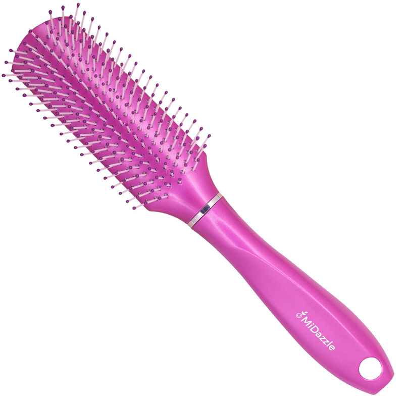 Midazzle Styling |NEO Flat Pink Hair Brush for All type Hair |MIHB0038 Midazzle Styling |NEO Flat Pink Hair Brush for All type Hair |MIHB0038