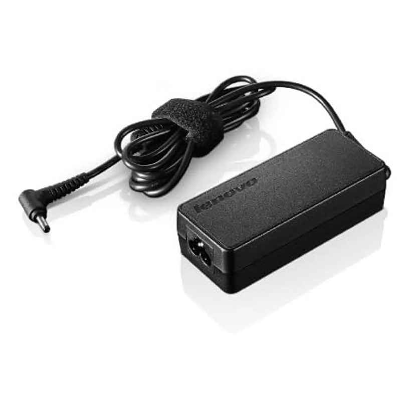 Lenovo 65W Laptop Round Pin Adapter/Charger with Power Cord for Select Models - Black
