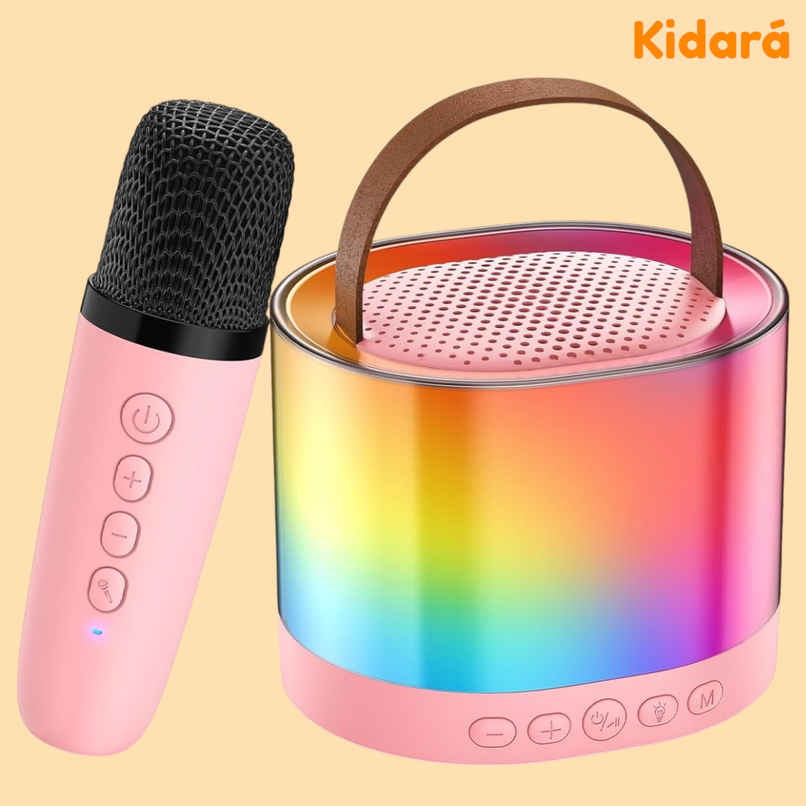 Kidara Glow Tune Karaoke Speaker With Mic | Lights Bluetooth | Gift For Kids 3+ | Multicolor