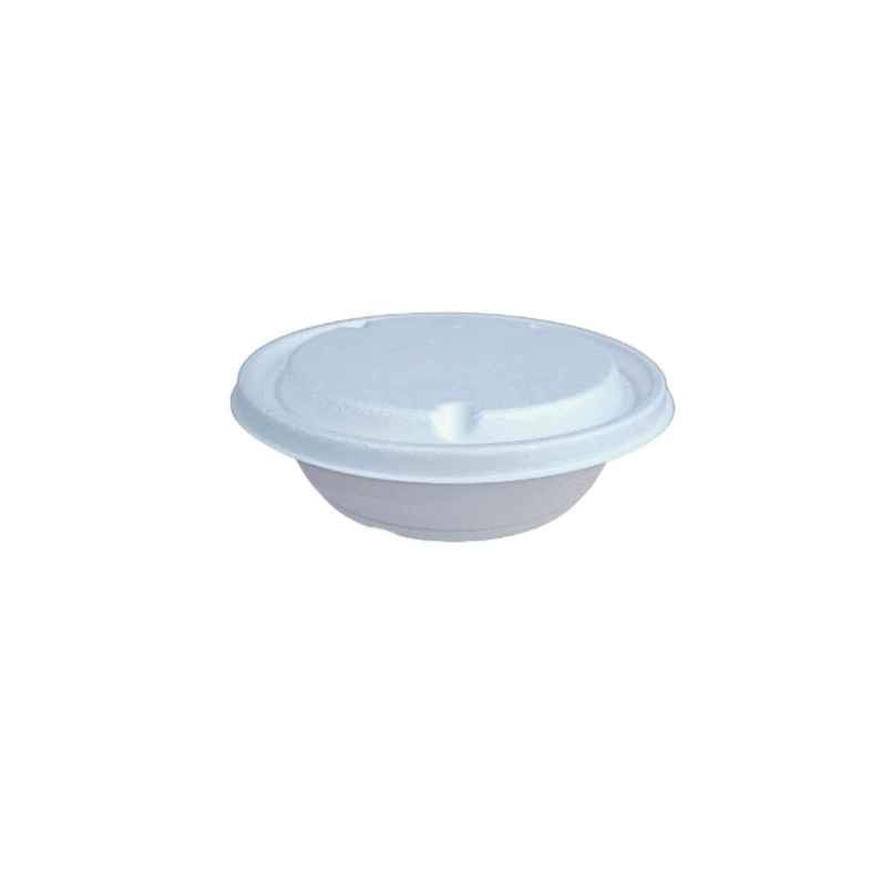 Naturepac Baggase Take - Away Disposable Round Container with Lid - 300 ml Naturepac Baggase Take - Away Disposable Round Container with Lid - 300 ml