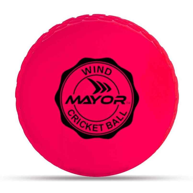 Mayor Cricket Wind Ball For Indoor & Outdoor Street Cricket Rubber Ball (Pink) Mayor Cricket Wind Ball For Indoor & Outdoor Street Cricket Rubber Ball (Pink)
