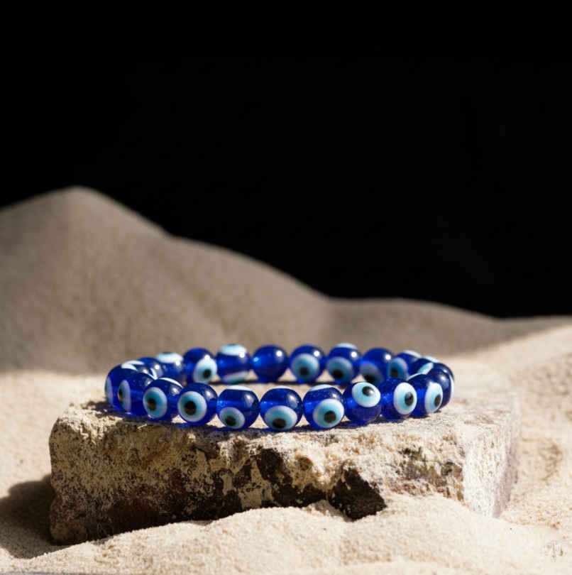 Evil Eye Bracelet 8 mm Unisex | ServDharm Evil Eye Bracelet 8 mm Unisex | ServDharm