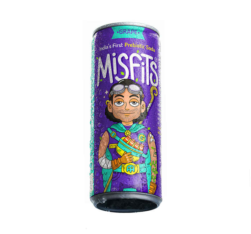 Misfits Prebiotic Soda Grape Mr. Ruckus