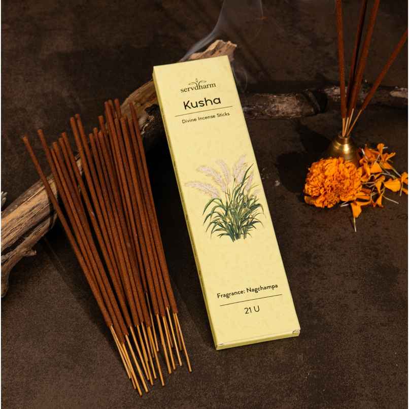 Kusha Divine Incense Sticks | Fragrance Nagchampa | ServDharm