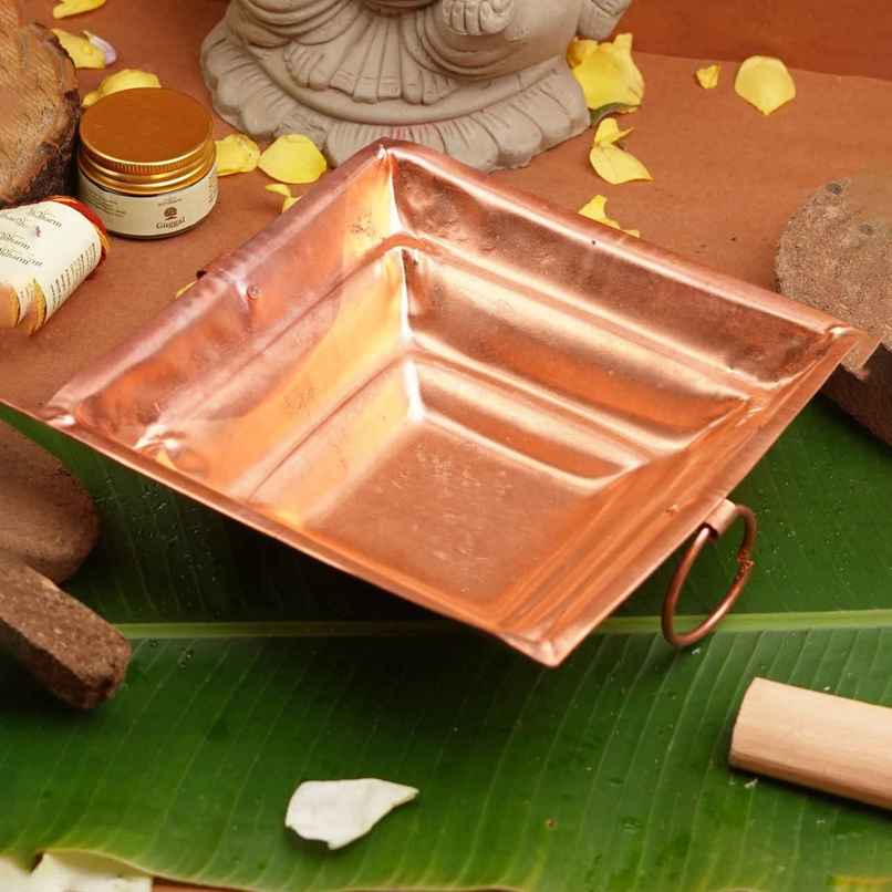 Copper Hawan Kund | 5.5 - 6 inch | ServDharm Copper Hawan Kund | 5.5 - 6 inch | ServDharm