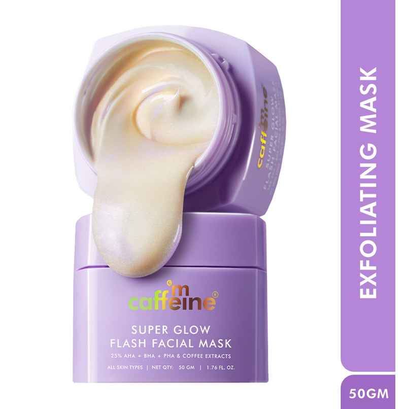 mCaffeine Super Glow Flash Facial - Face Mask | Instant Brightening