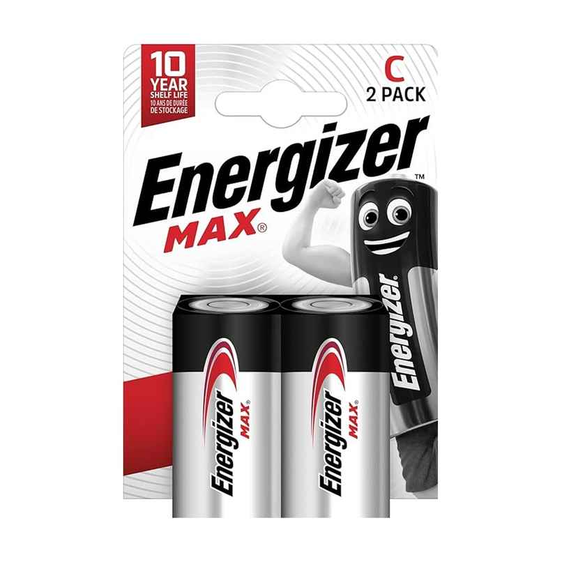 Energizer Max Alkaline Batteries - C (Pack Of 2)