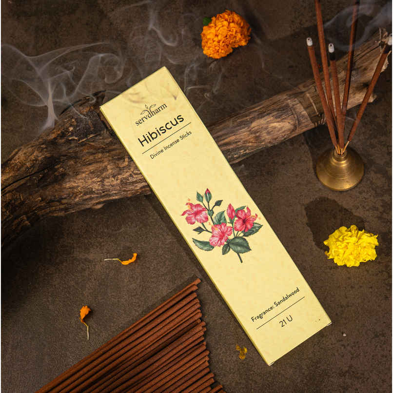Hibiscus Divine Incense Sticks | Fragrance Sandalwood | ServDharm Hibiscus Divine Incense Sticks | Fragrance Sandalwood | ServDharm