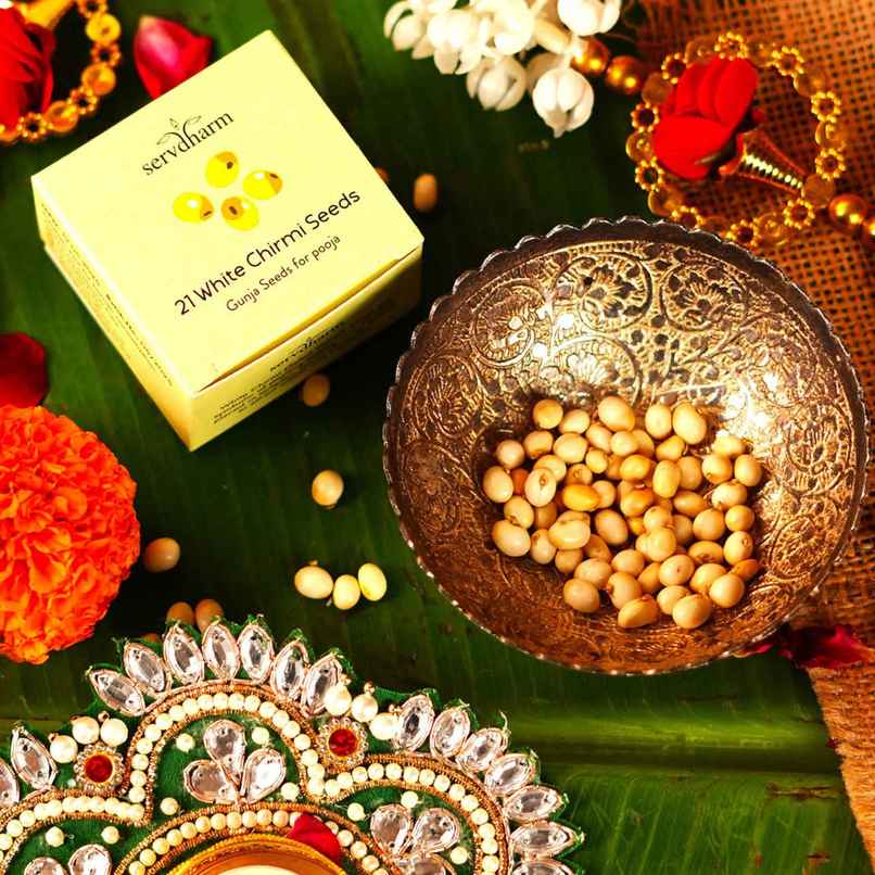 White Gunja (Chirmi) Seeds | Auspicious Buy | ServDharm