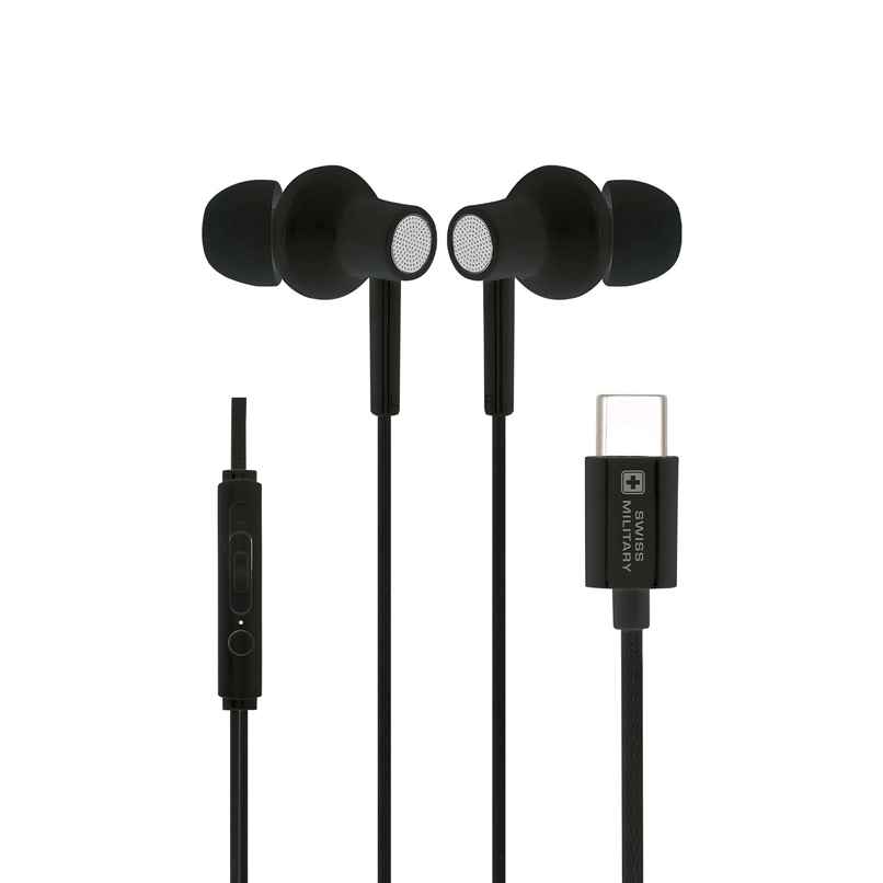 Swiss Military Water Lite Type-C Earphone - Black