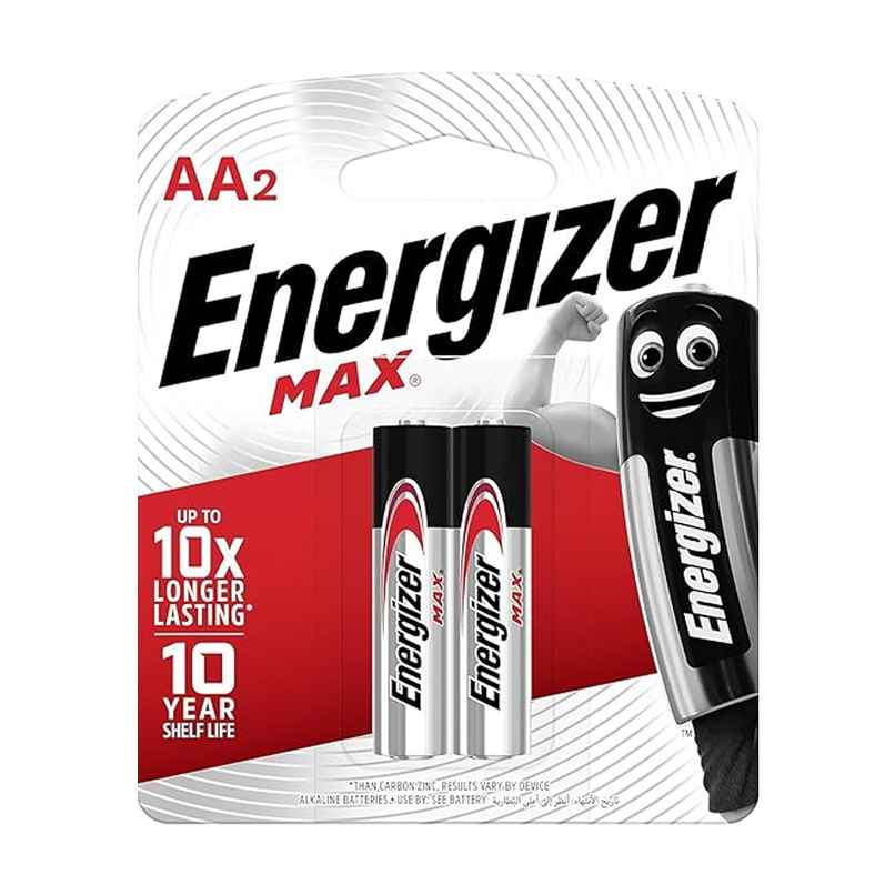 Energizer Max Alkaline Batteries - AA (Pack Of 2) Energizer Max Alkaline Batteries - AA (Pack Of 2)