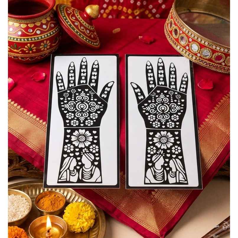 Shubh Aarambh Mehndi Stencil | ServDharm
