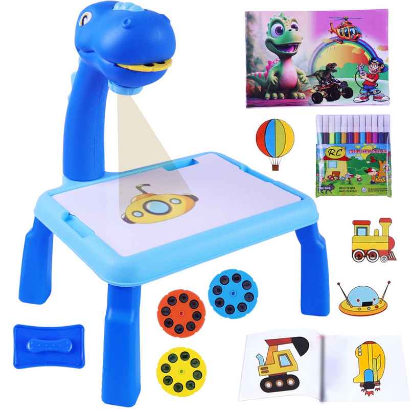Toyshine Dino Theme Smart Projection Drawing Board With Music Include Art Supplies