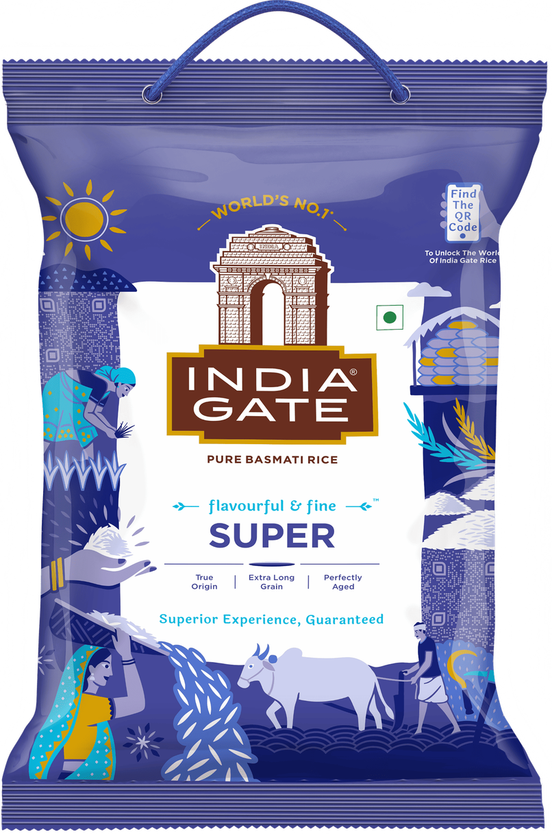 India Gate Flavourful and Fine Super Basmati Rice | Perfectly Aged Rice