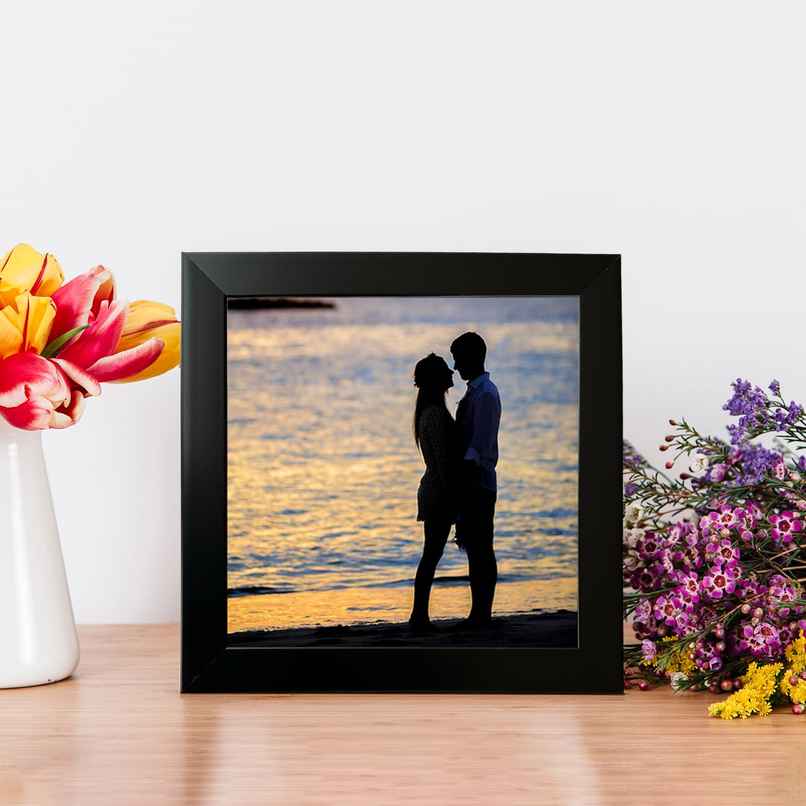 Art Street Synthetic Table/Wall Photo Frame for Home Decor | Table Top | 8 Inchx8 Inch | Black