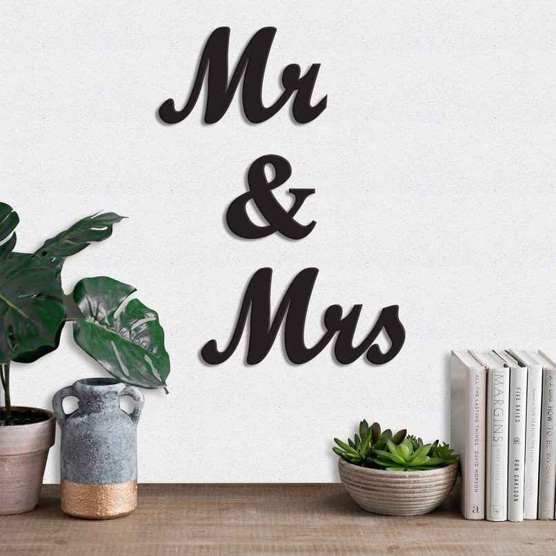 Art Street Mr & Mrs MDF Wall Plaque