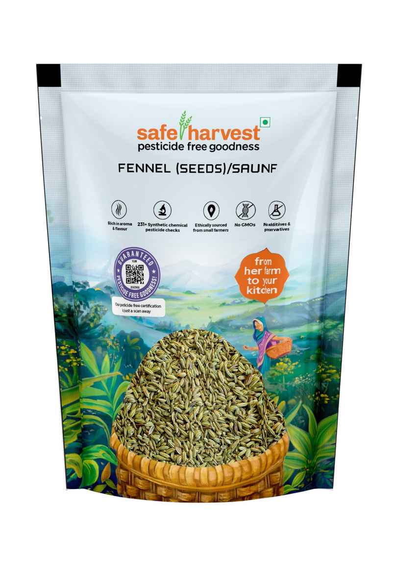 Safe Harvest Pesticide - Free Fennel (Seeds)(Saunf) Safe Harvest Pesticide - Free Fennel (Seeds)(Saunf)