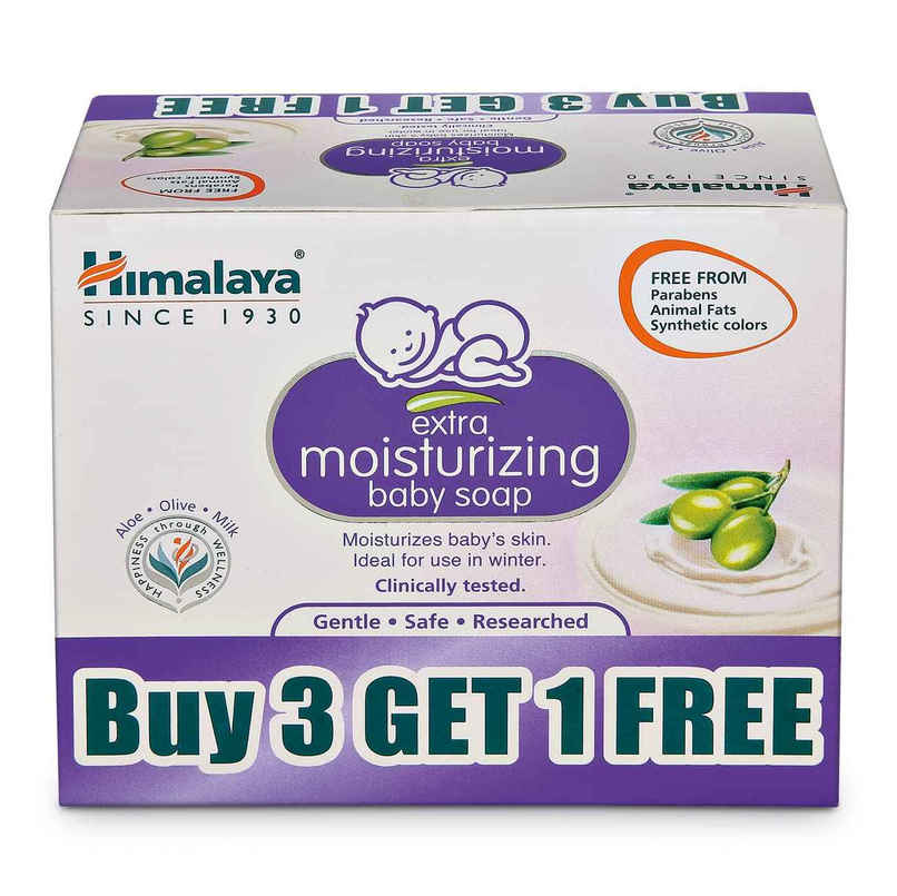 Himalaya Extra Moisturizing Baby Soap for Dry Skin | B3G1 FREE| Helps Lock Moisture Himalaya Extra Moisturizing Baby Soap for Dry Skin | B3G1 FREE| Helps Lock Moisture