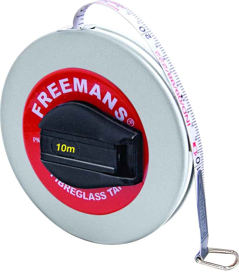 FREEMANS Leatherette Fibreglass Measuring Tape | 32 ft