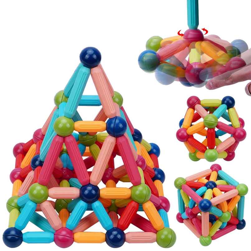 Toyshine 36pc Jumbo Magnetic Roundels Kit | STEM Toy for Kids