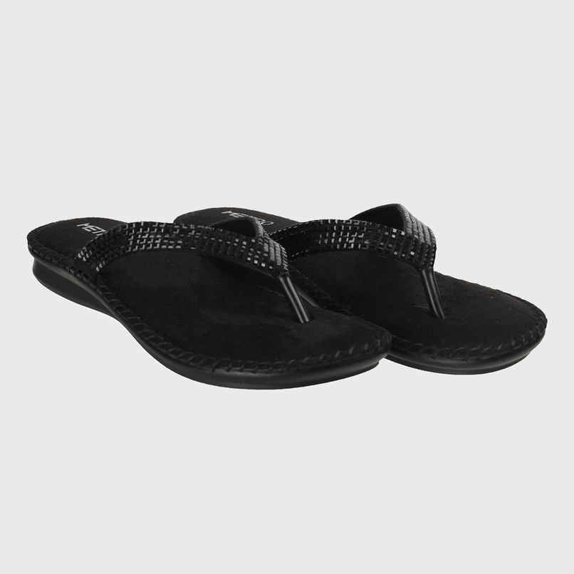Metro Women Black Color Slip On Ethnic | Size UK 4 | 44-1679 Metro Women Black Color Slip On Ethnic | Size UK 4 | 44-1679