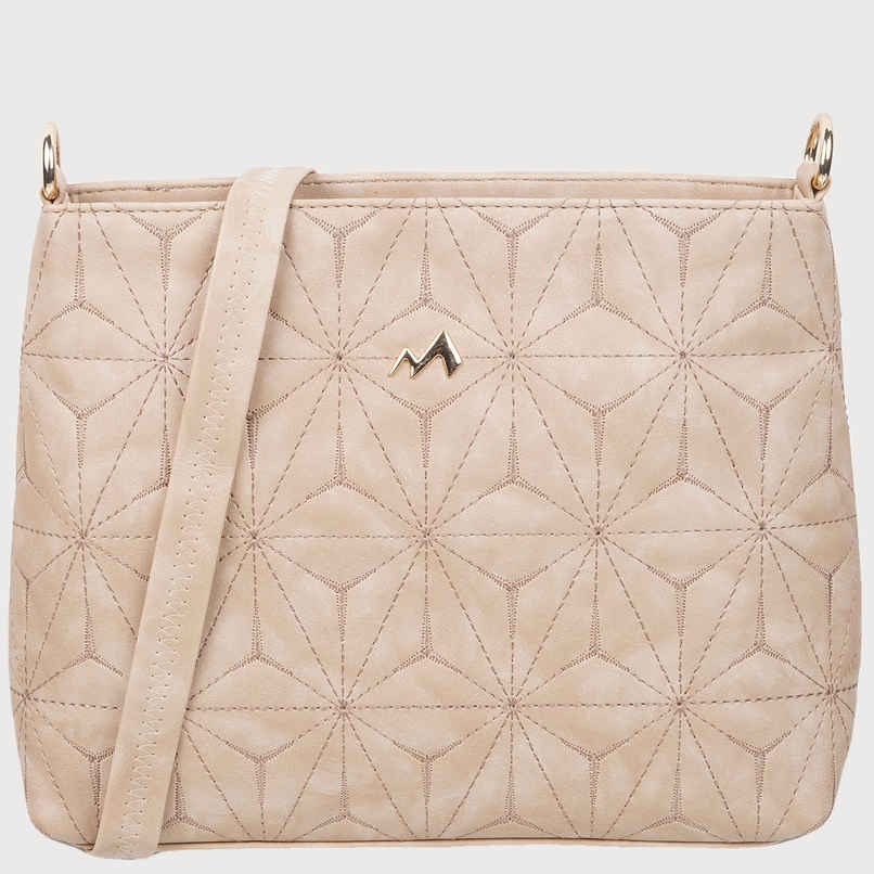 Metro Beige Synthetic Sling Bag for Women | 66-176-20