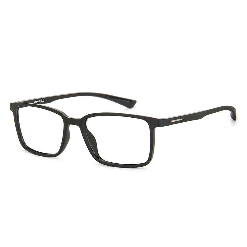 Lenskart Blu Unisex Solid Plastic Computer Glasses | Black - L Lenskart Blu Unisex Solid Plastic Computer Glasses | Black - L