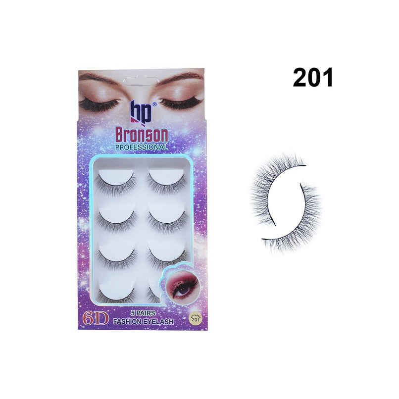 Bronson Professional Pair 6D Long & Natural False Eyelashes | 201