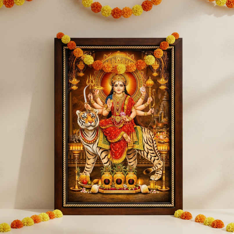 Maa Durga Photo Frame | Mangal Bhawan