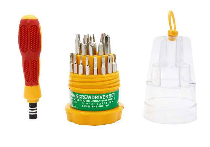 Se7en Screwdriver Tool Set Steel 31 in 1 with 30 Screwdriver Bits, Professional Magnetic Driver Set