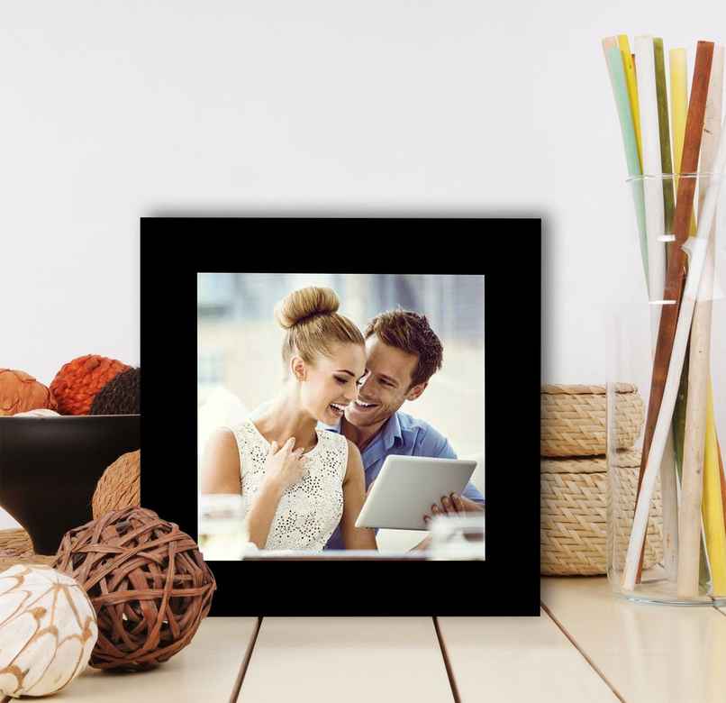 Art Street Synthetic Table/Wall Photo Frame for Home Decor | 5 Inchx5 Inch | Black