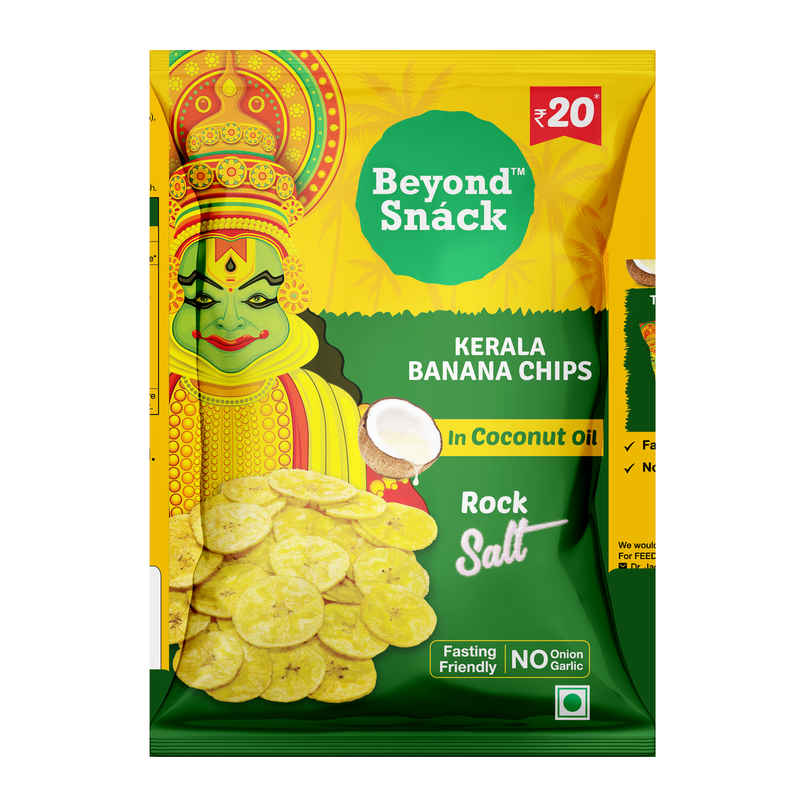 Beyond Snack Kerala Banana Chips - Coconut Oil & Rock Salt Beyond Snack Kerala Banana Chips - Coconut Oil & Rock Salt