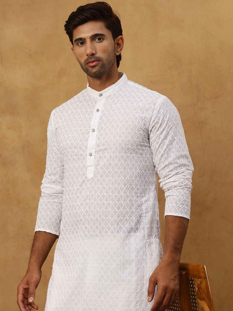 Jompers Men's Kurta | Ko 561 | White - XXL Jompers Men's Kurta | Ko 561 | White - XXL