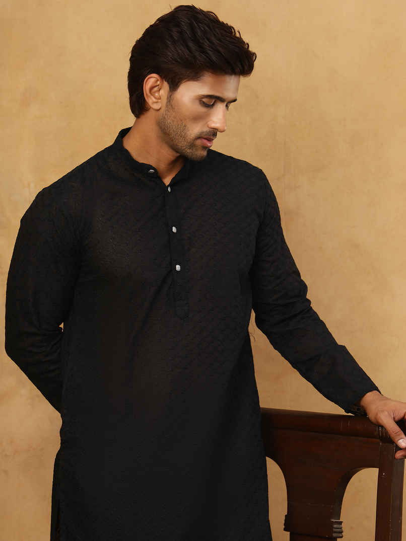 Jompers Men's Kurta | Ko 561 | Black - M Jompers Men's Kurta | Ko 561 | Black - M