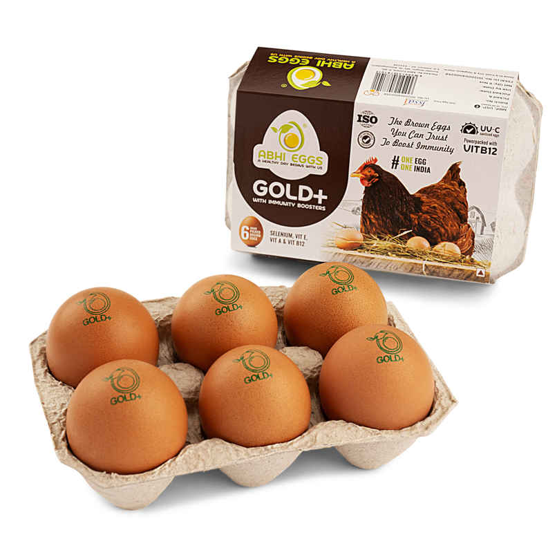 Abhi Eggs Gold + Brown Eggs With Immunity Boosters Abhi Eggs Gold + Brown Eggs With Immunity Boosters