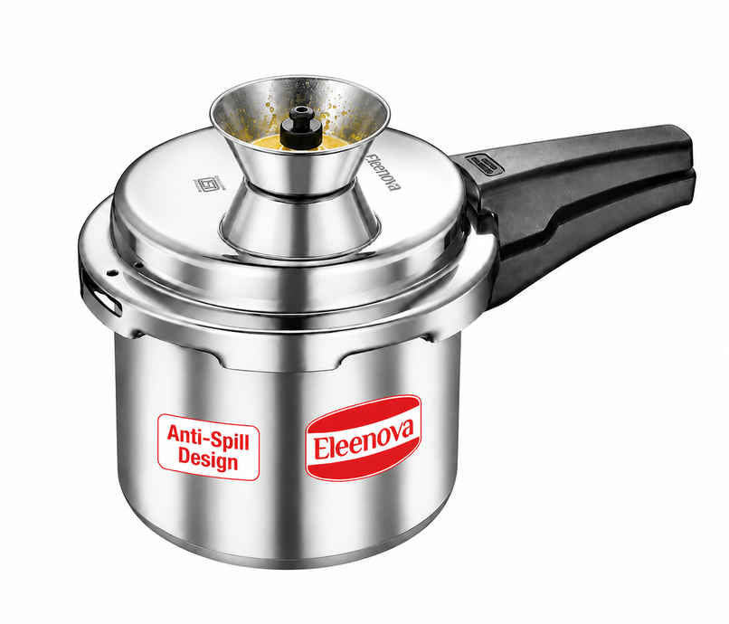 Eleenova Vintage Anti Spill Aluminium Outer Lid Pressure Cooker with Spill Bowl | 3 L