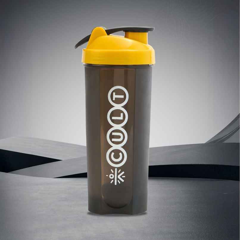 Cult Gym Shaker Bottle 700 ml | Black & Yellow Cult Gym Shaker Bottle 700 ml | Black & Yellow