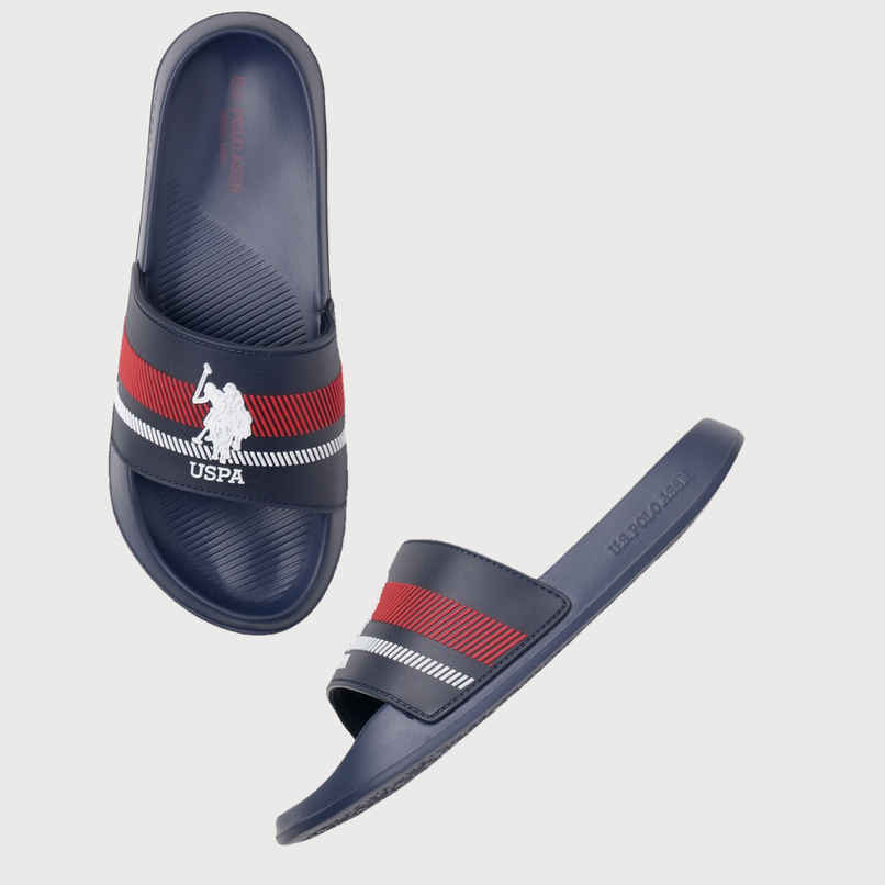 U.S. Polo Assn. Men's - RAFA | Men s Slides | Navy | UK 8 U.S. Polo Assn. Men's - RAFA | Men s Slides | Navy | UK 8