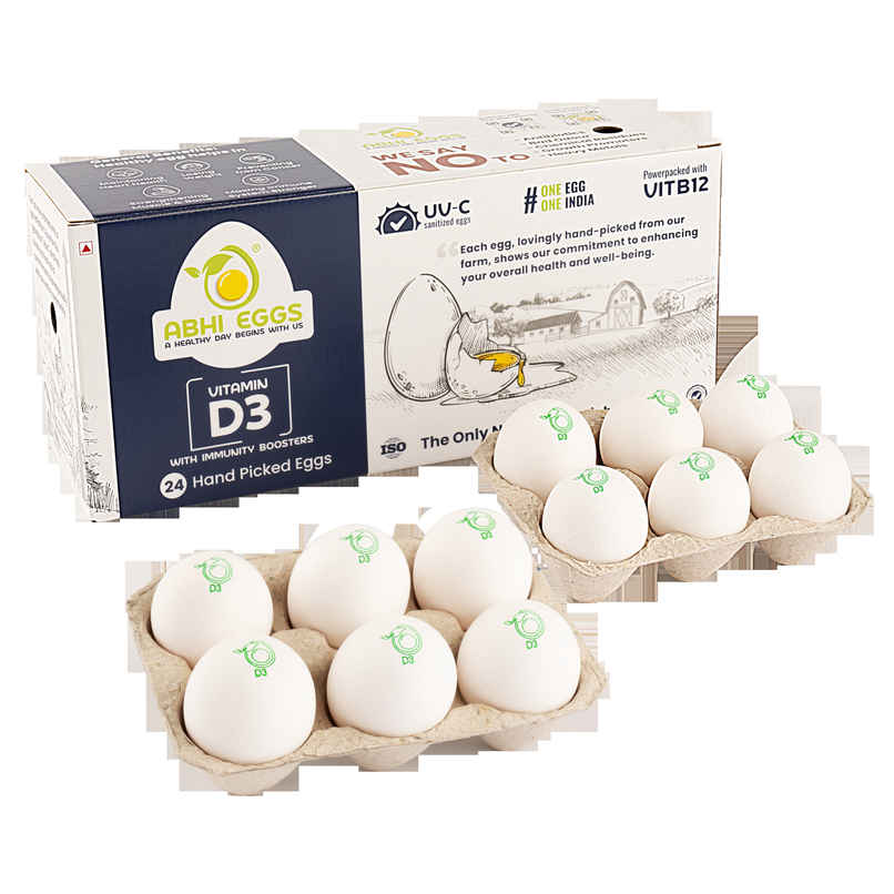 Abhi Vit D3 White Eggs With Immunity Boosters Abhi Vit D3 White Eggs With Immunity Boosters