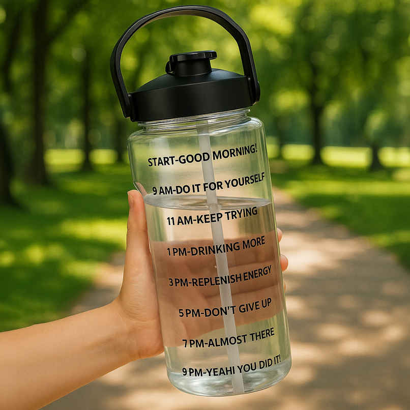 2Mech 2Ltr Sports Motivational Water Bottles with Time Marker