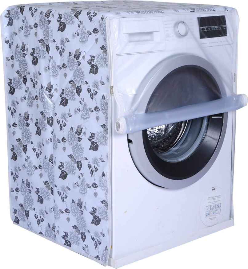 Daluci Front Load Washing Machine Cover For Lg - 6.5-8 kg | Half White and Grey | 63 x 63 x 81 cm