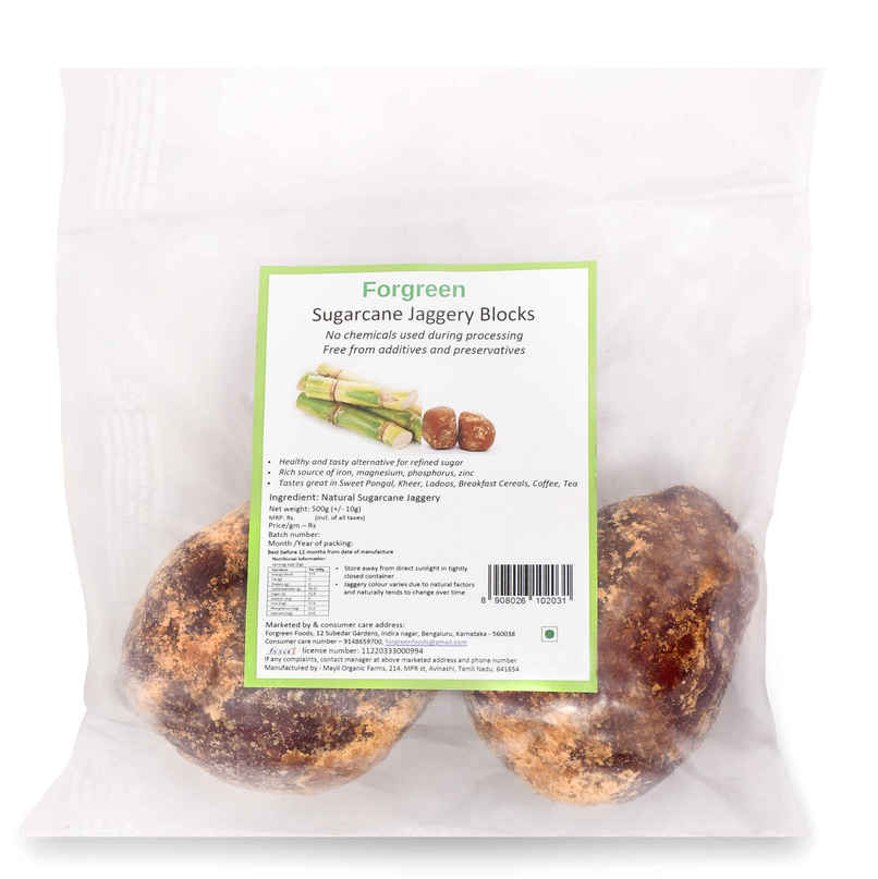 Forgreen Sugarcane Jaggery Block | Zero Chemicals | No additives | No preservatives