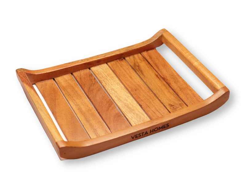 Vesta Homes Acacia Wood Small Serving Tray For Home, Kitchen, Restaurant, Office | 25 x 18 x 3.5 Cm Vesta Homes Acacia Wood Small Serving Tray For Home, Kitchen, Restaurant, Office | 25 x 18 x 3.5 Cm